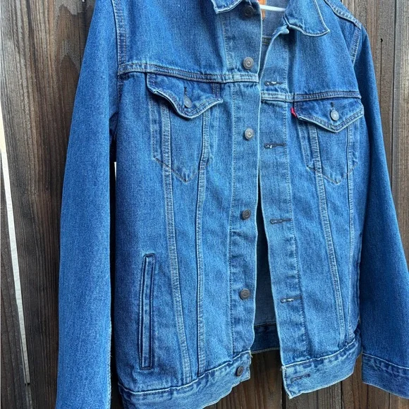Levi’s Trucker Denim Jacket Mens Large Blue Button Front Style 72334 - Picture 3 of 6